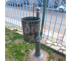 Μεταλλικός κάδος απορριμμάτων (επιστύλιος)